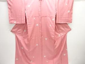 クリスマスセール大特価品　未使用品　絞り花模様縦節紬着物